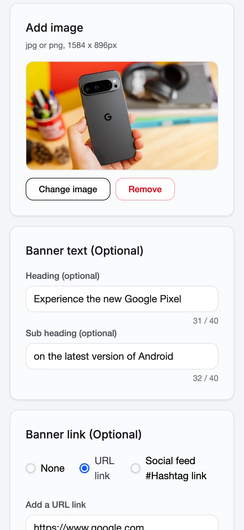Mee admin on mobile
